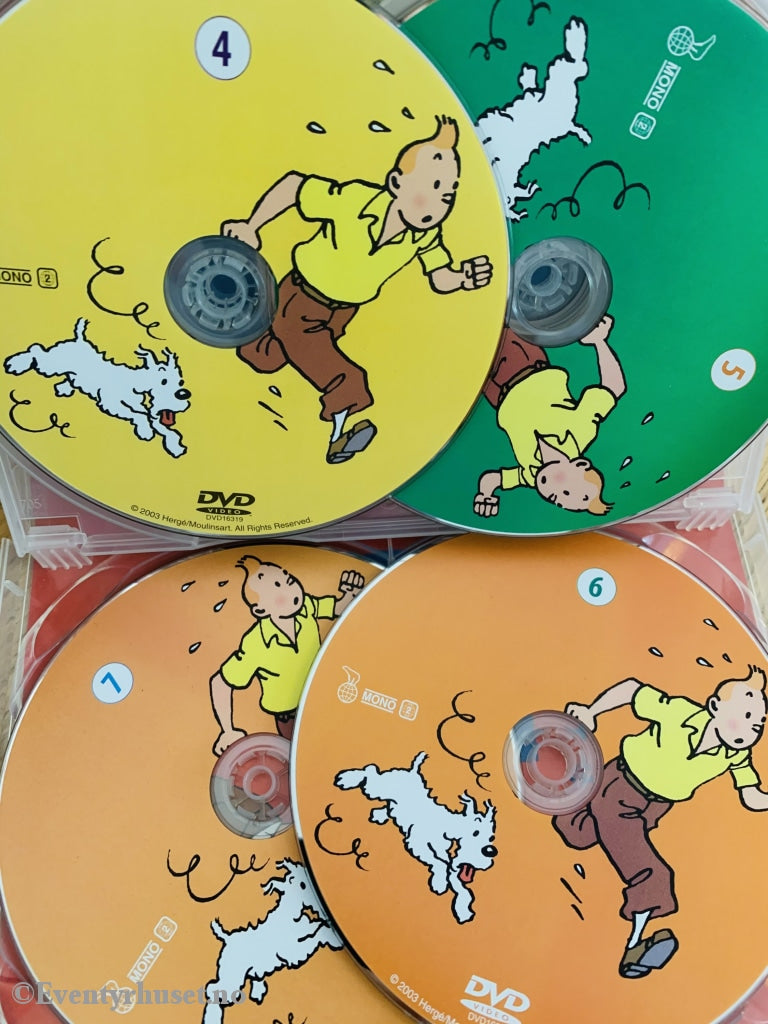 Hergé. Tintin - Alle 21 Eventyrene På 7 X Dvd. Dvd