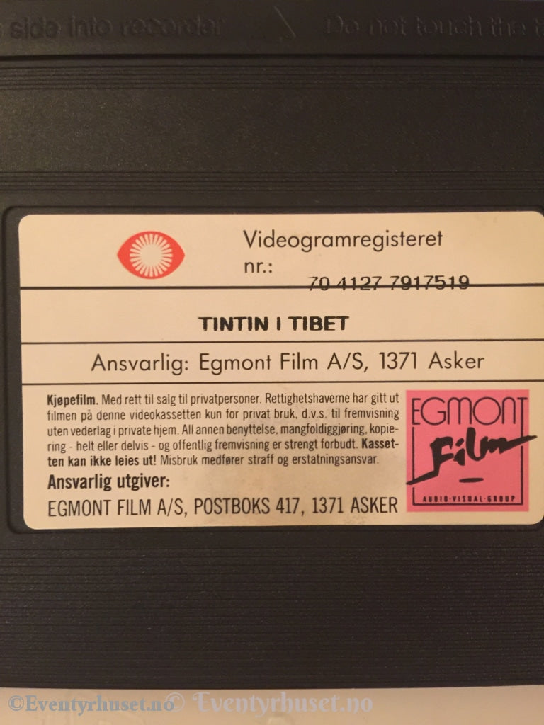 Tintin I Tibet. Vhs. Vhs