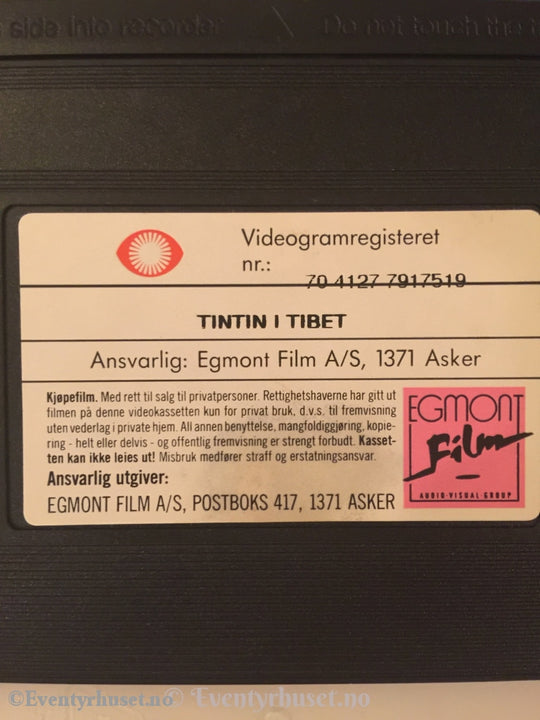 Tintin I Tibet. Vhs. Vhs