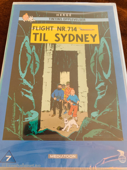 Hergé. Tintins opplevelser. Flight Nr. 714 til Sydney. 1991. DVD ny i plast. DVD