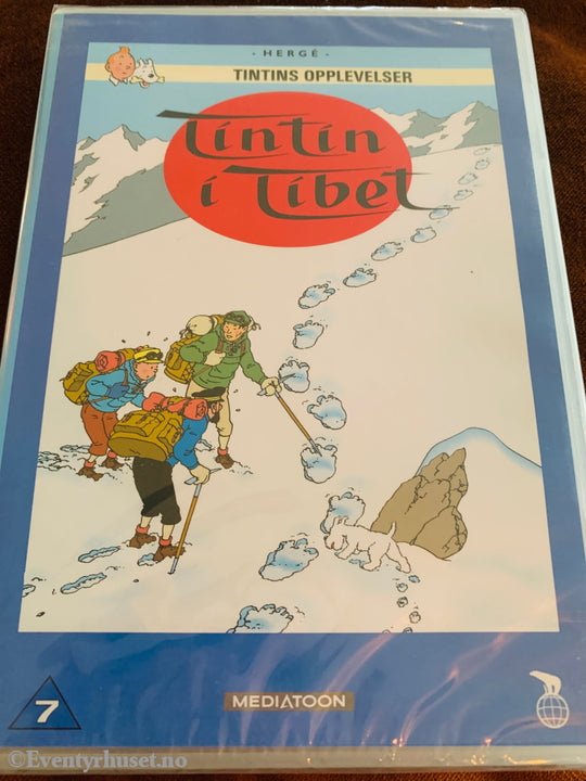 Hergé. Tintins Opplevelser. Tintin i Tibet. 1991. DVD ny i plast! DVD