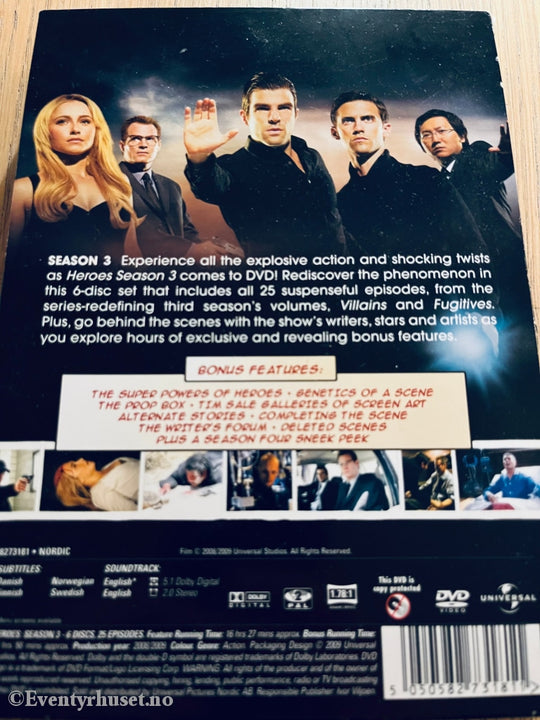 Heroes. Sesong 3. Dvd Samleboks.