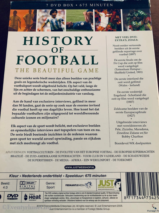 History Of Football - The Beautiful Game. Dvd Samleboks.