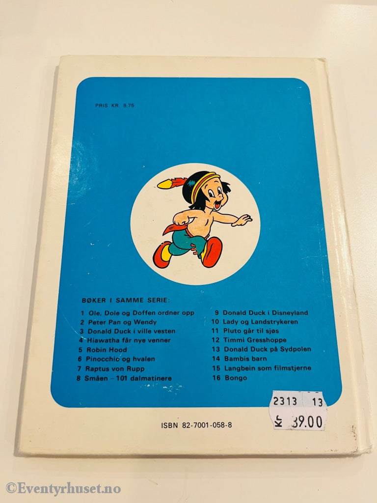 Hjemmets Småbokserie Nr. 4. Disney. 1974. Hiawatha Får Nye Venner. Fortelling