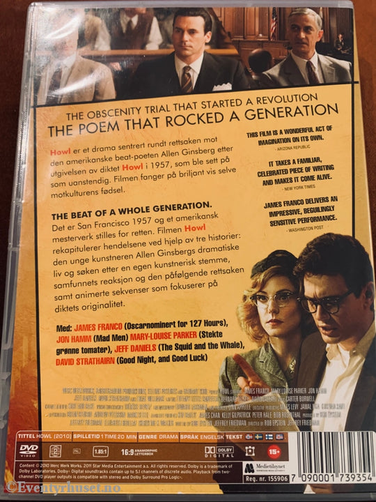 Howl. 2010. Dvd. Dvd