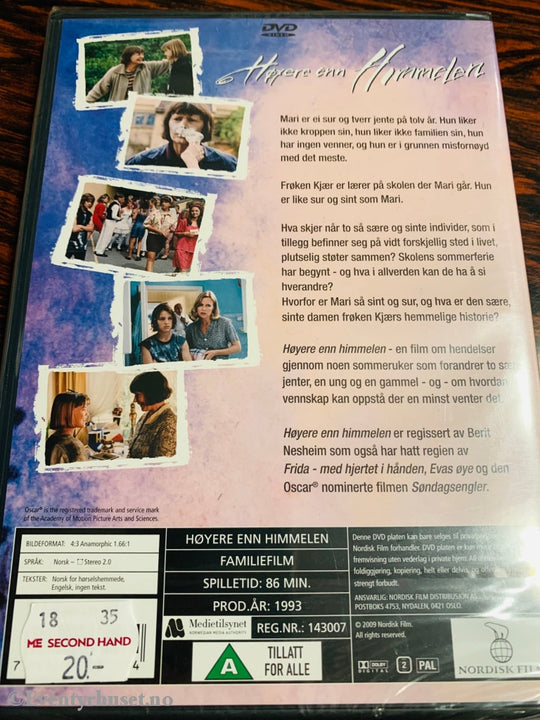 Høyere Enn Himmelen. 1993. Dvd. Ny I Plast! Dvd