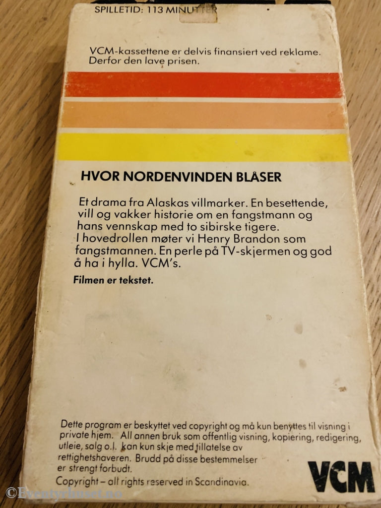 Hvor Nordenvinden Blåser. Vhs Slipcase.
