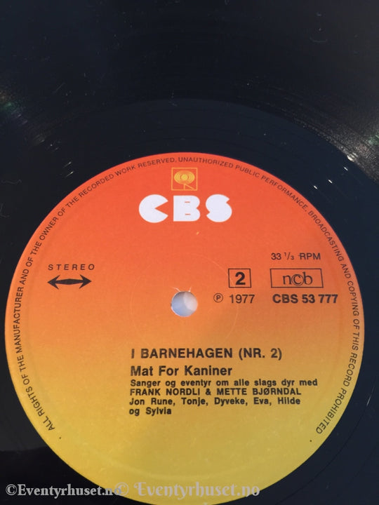 I Barnehagen! (Nr. 2). 1977. Lp. Lp Plate