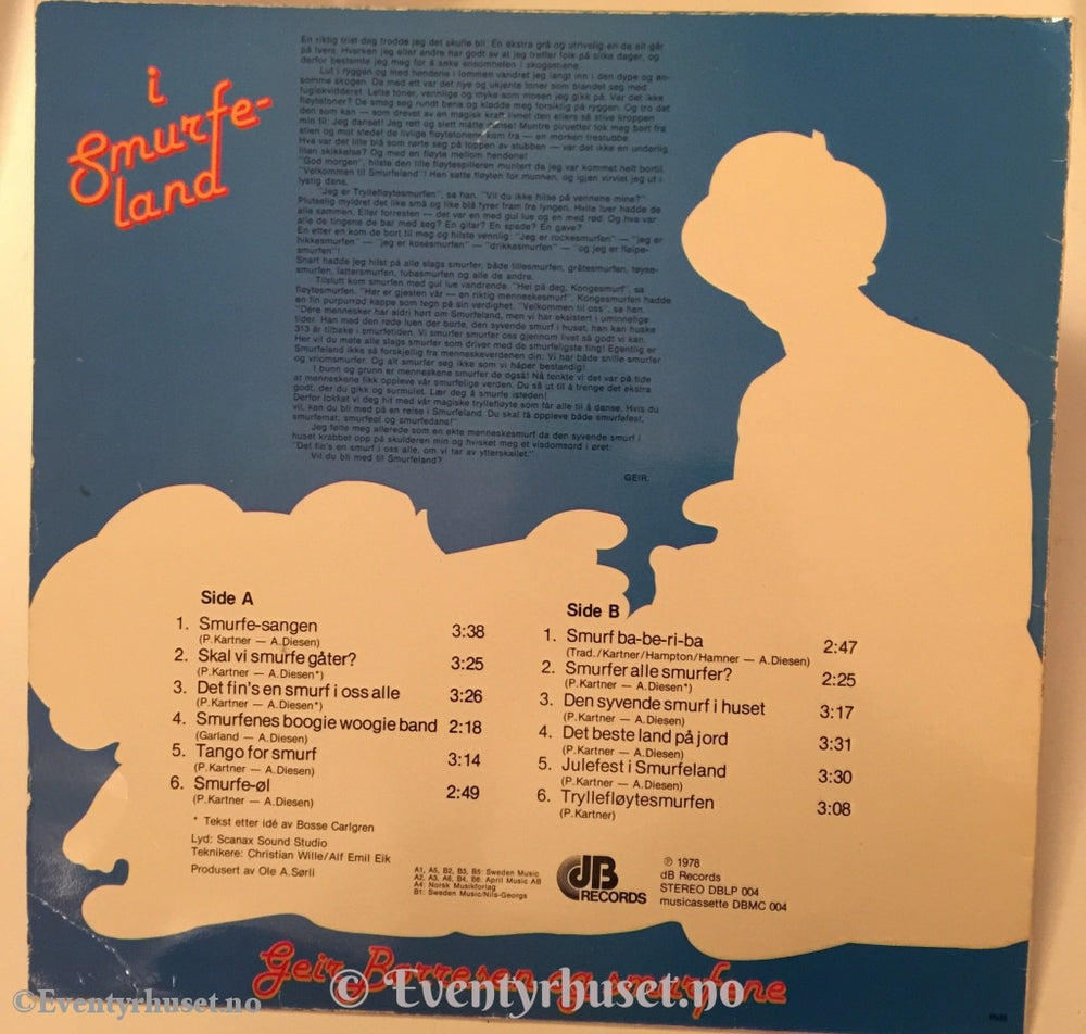 I Smurfeland. 1978. Lp. Lp Plate