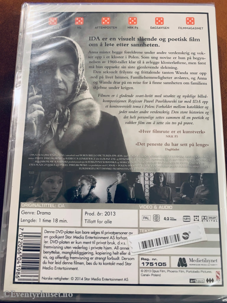 Ida. 2013. Dvd. Ny I Plast! Dvd