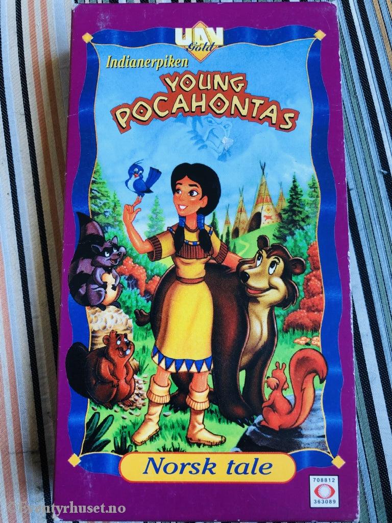 Indianerpiken Young Pocahontas. Vhs. Slipcase. Vhs