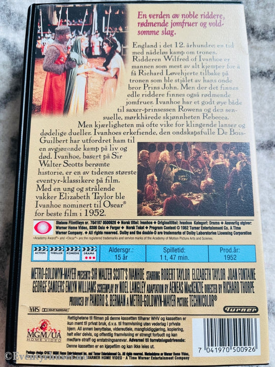 Ivanhoe. 1952. Vhs. Vhs