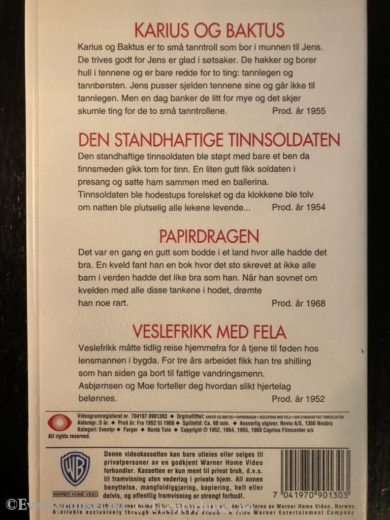 Ivo Caprinos Beste. Karius Og Baktus Med Mer. Vhs. Vhs