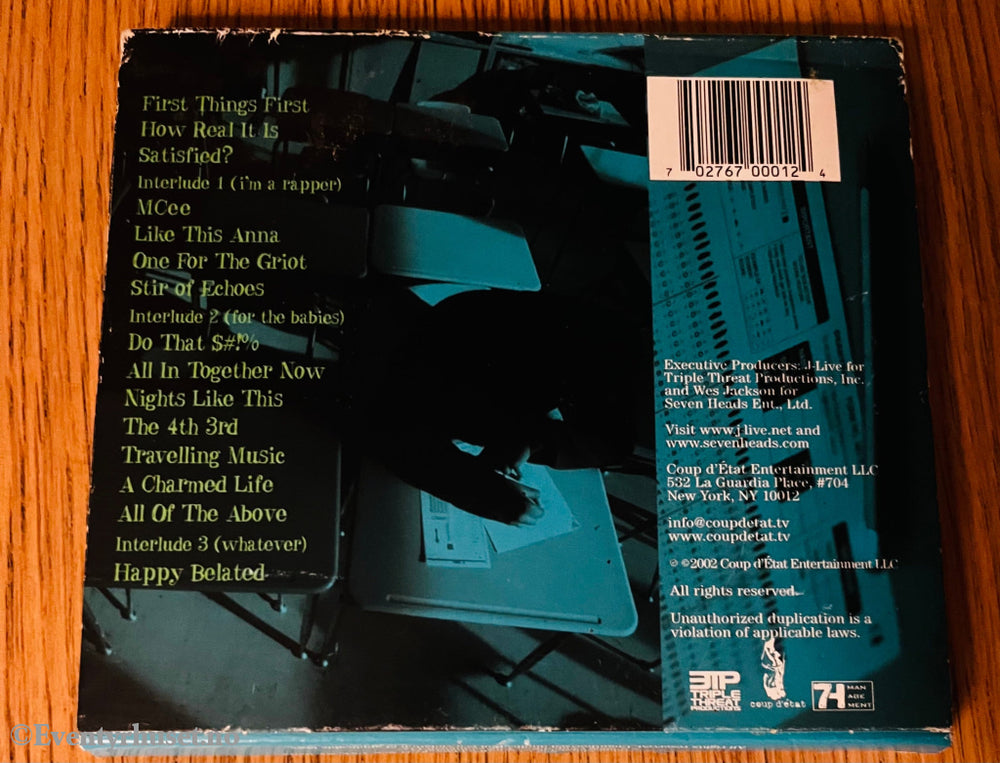 J-Live 2002 All of the Above . CD.