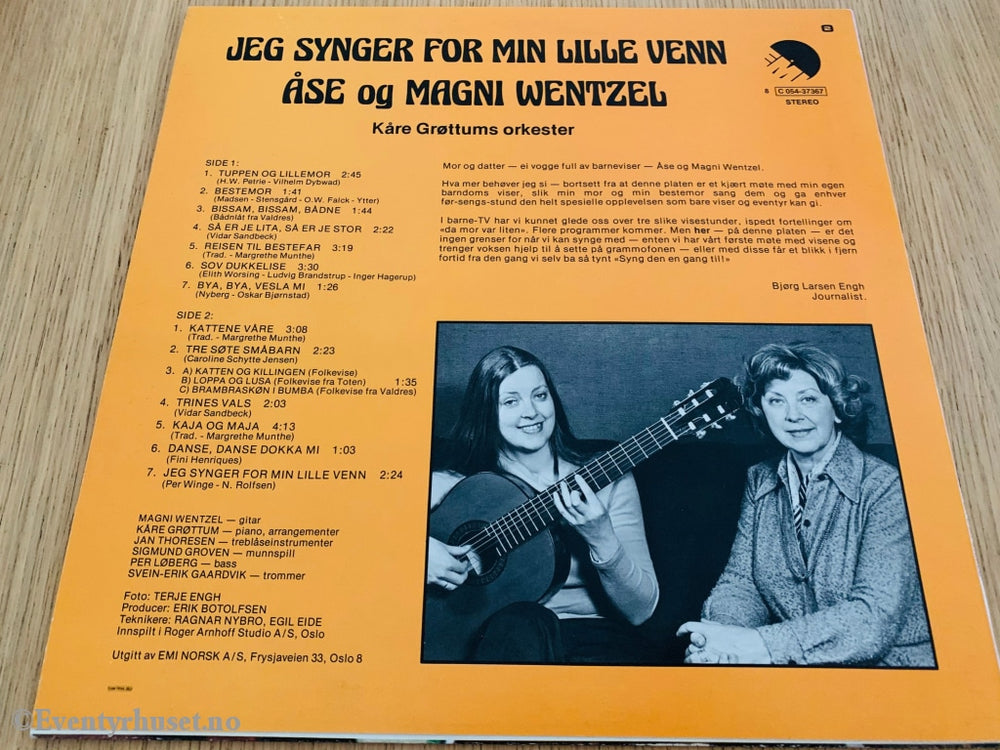Jeg Synger For Min Lille Venn. 1978. Lp. Lp Plate