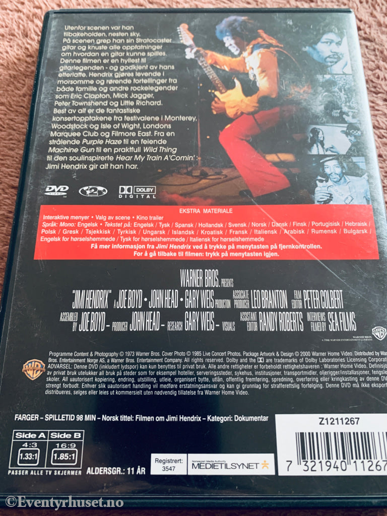 Jimi Hendrix (1973). DVD.