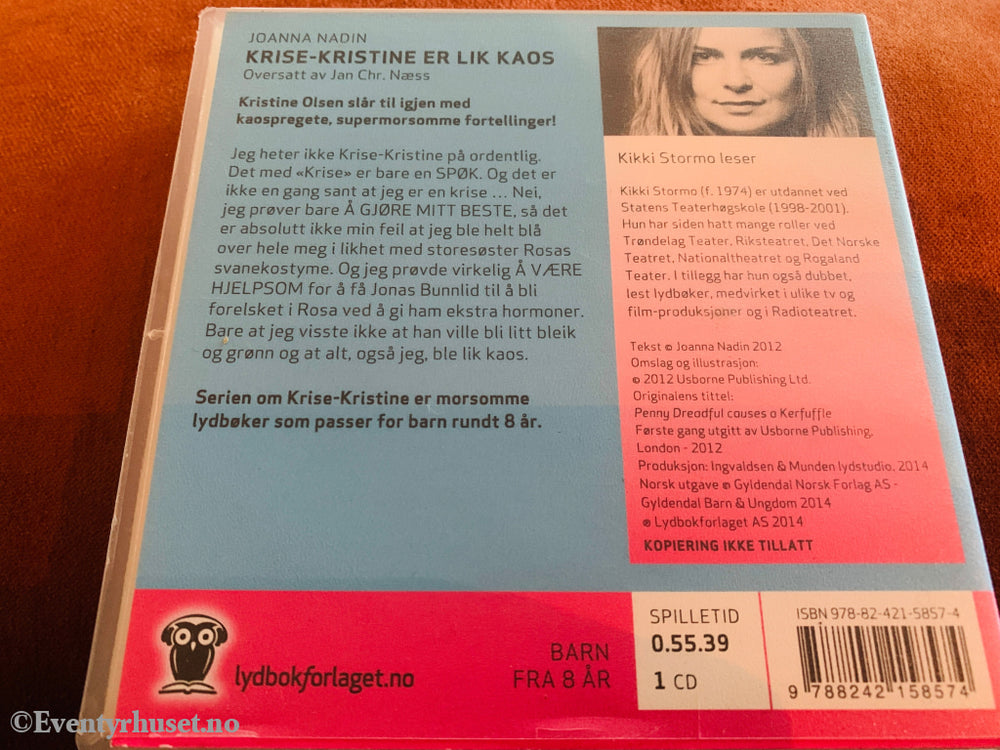 Joanna Nadin. Krise-Kristine er lik kaos!. 2010. Lydbok på CD.