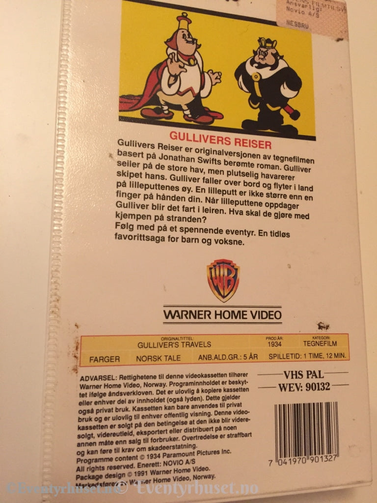 Jonathan Swift. Gullivers Reiser. 1991 (1934). Vhs. Vhs