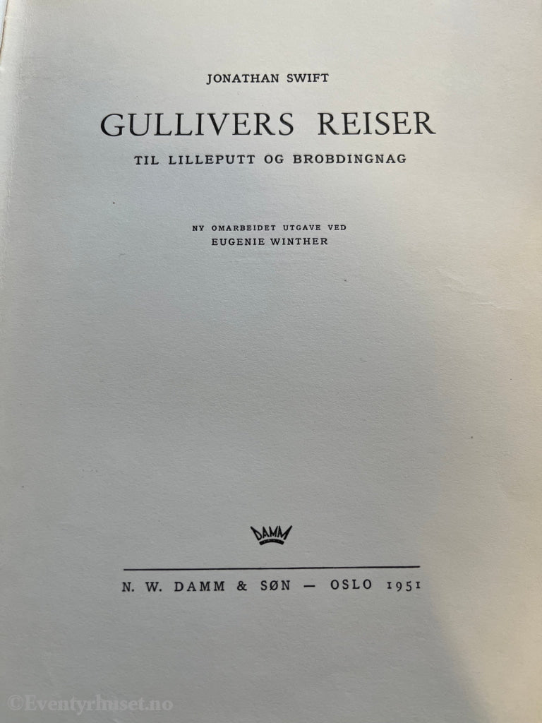 Jonathan Swift. Gullivers reiser. Bok.