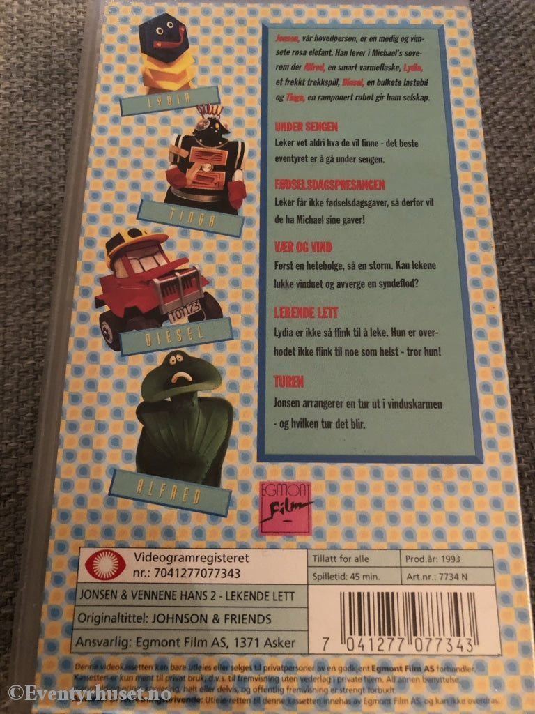 Jonsen Og Vennene Hans. Lekende Lett. 1993. Vhs. Vhs