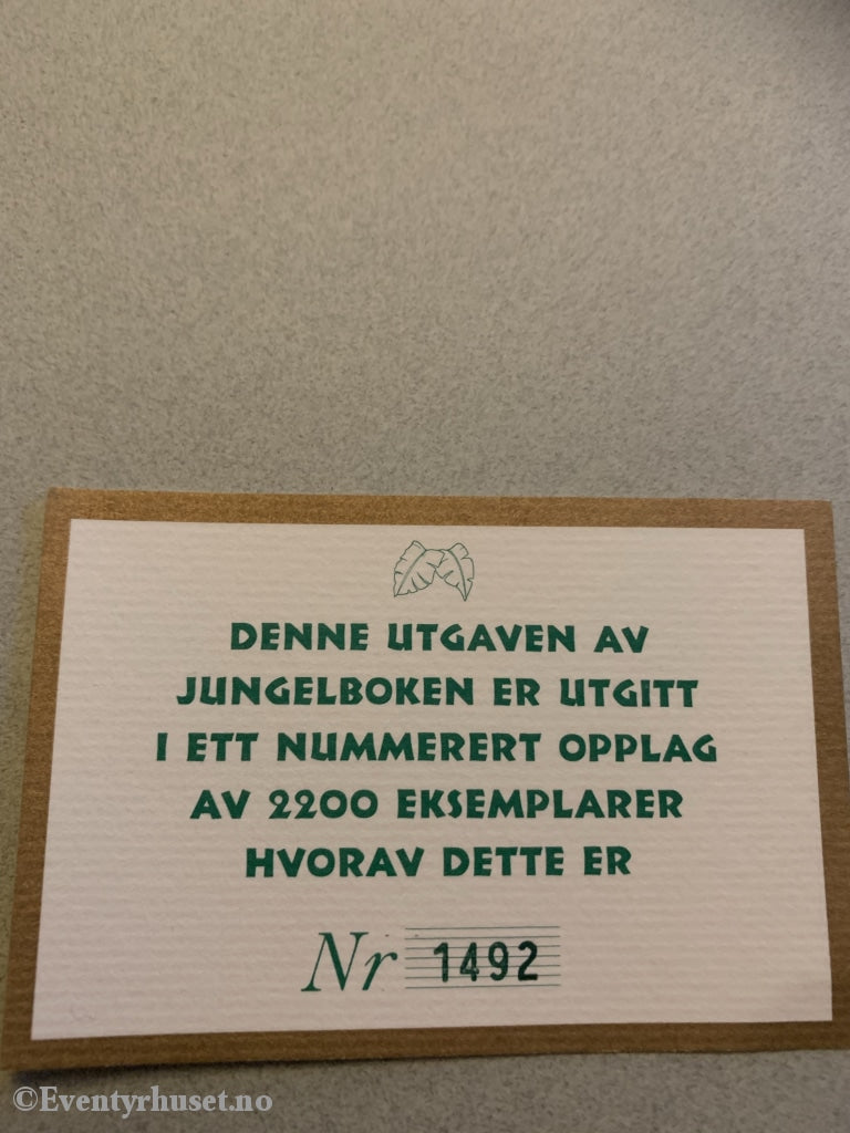 Jungelboken - Deluxe Samleboks. Nummerert Opplag! Vhs Cd Bok Tegninger Mm.