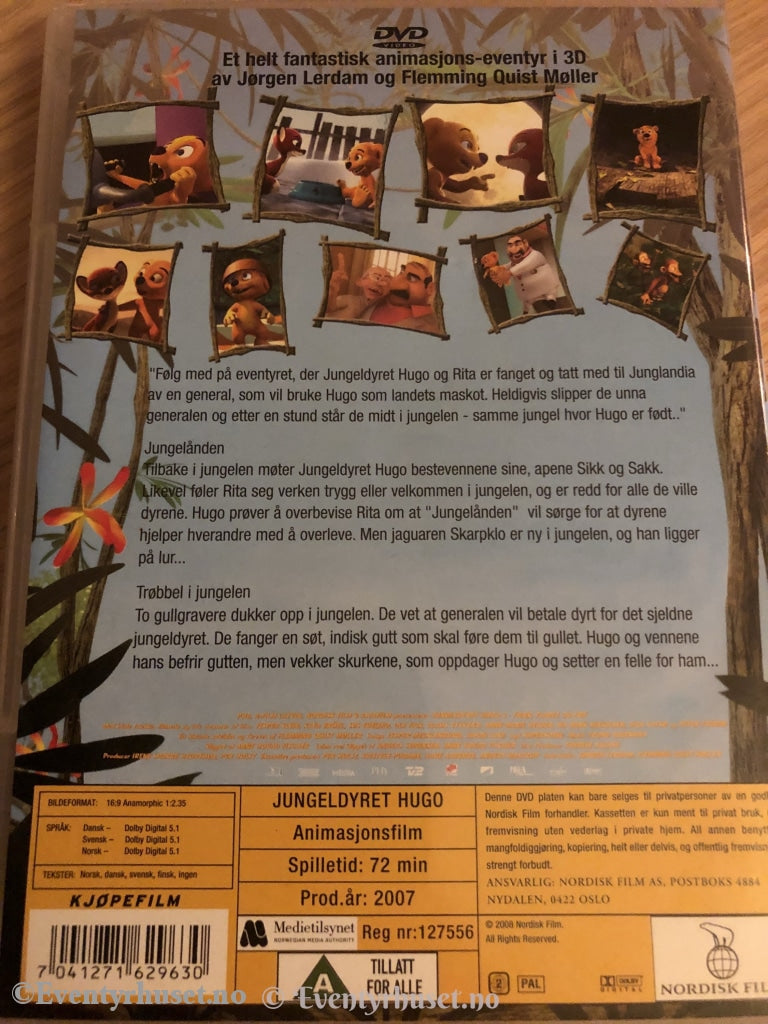 Jungeldyret Hugo. På Ville Veier. 2007. Dvd. Dvd
