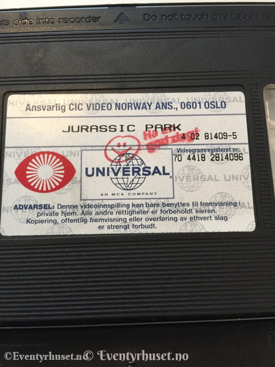 Steven Spielberg. 1992. Jurassic Park. Vhs. Vhs