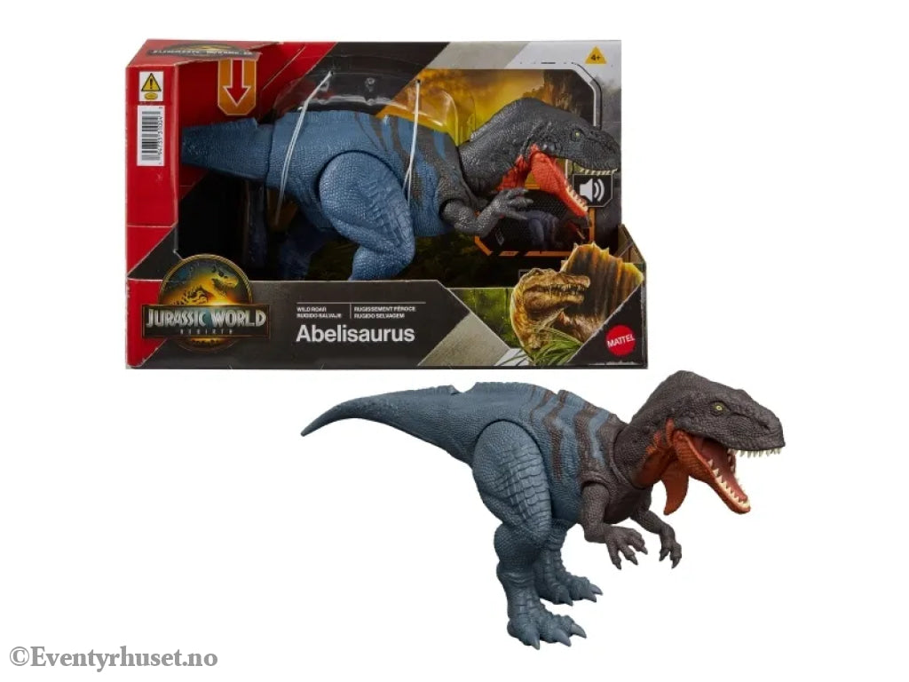 Jurassic World Rebirth Action Figure with Sound Wild Roar Abelisaurus 12 cm. Mint In Sealed Box (MISB)! Actionfigur