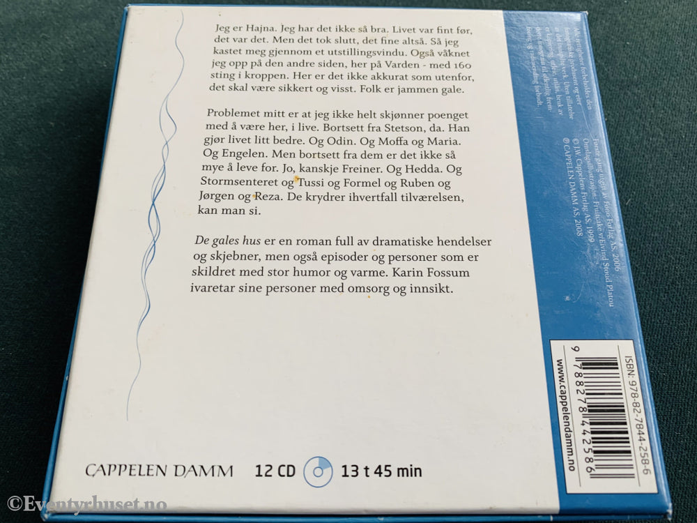 Karin Fossum. 1999/08. De Gales Hus. Lydbok På 12 Cd.