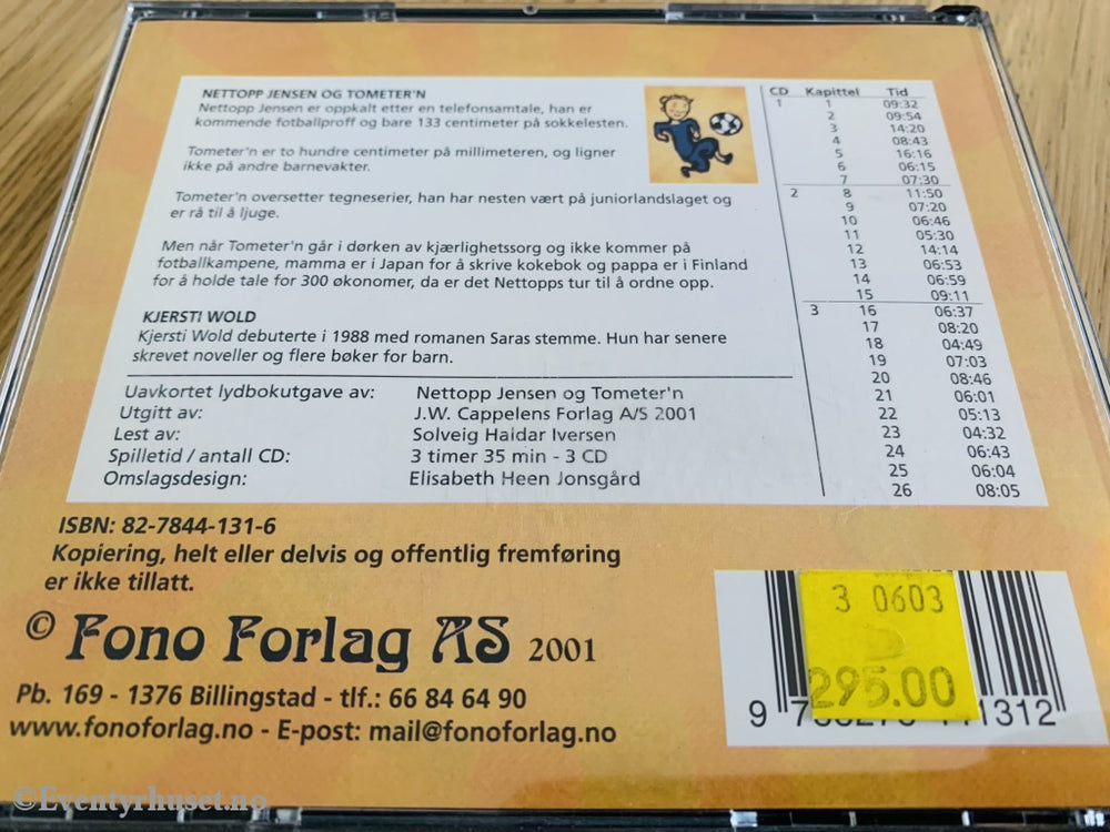 Kjersti Wold. Nettopp Jensen Og Tometern. Lydbok På 3 Cd.