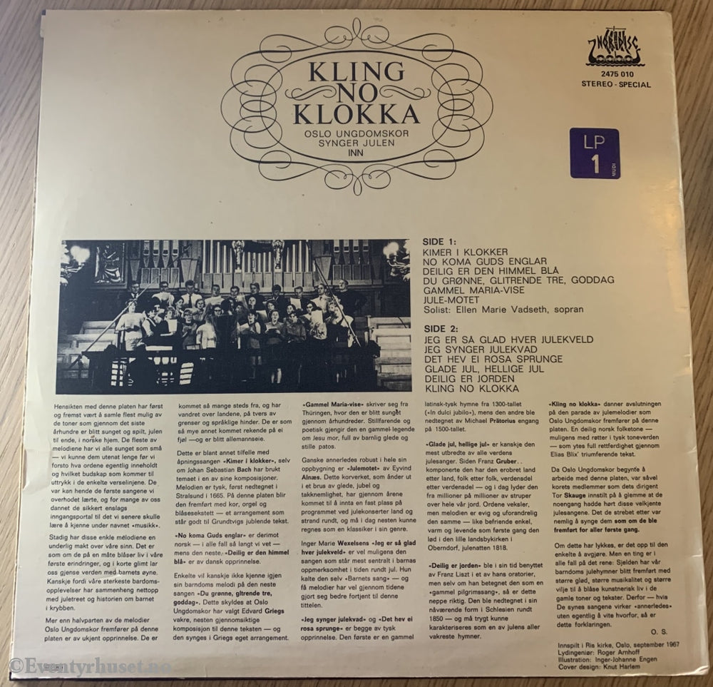 Kling No Klokka. 1970. Lp. Lp Plate