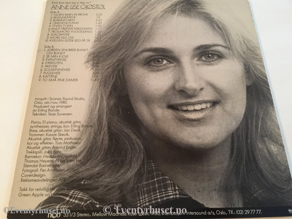 Kom Skal Jeg Si Deg No! Anne Lise Gjøstøl. 1980. Lp. Lp Plate