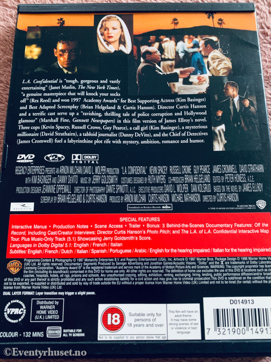 L.A. Confidential (1997). DVD.
