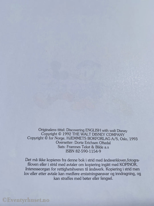 Lær Engelsk Med Walt Disney. 1993. Fortelling