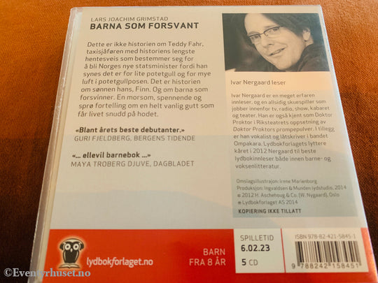 Lars Joachim Grimstad. Statsminister Fahr & sønn: Barna som forsvant. 2013. Lydbok på CD.