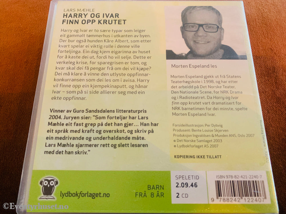 Lars Mæhle. Harry og Ivar finn opp krutet. 2010. Lydbok på CD.