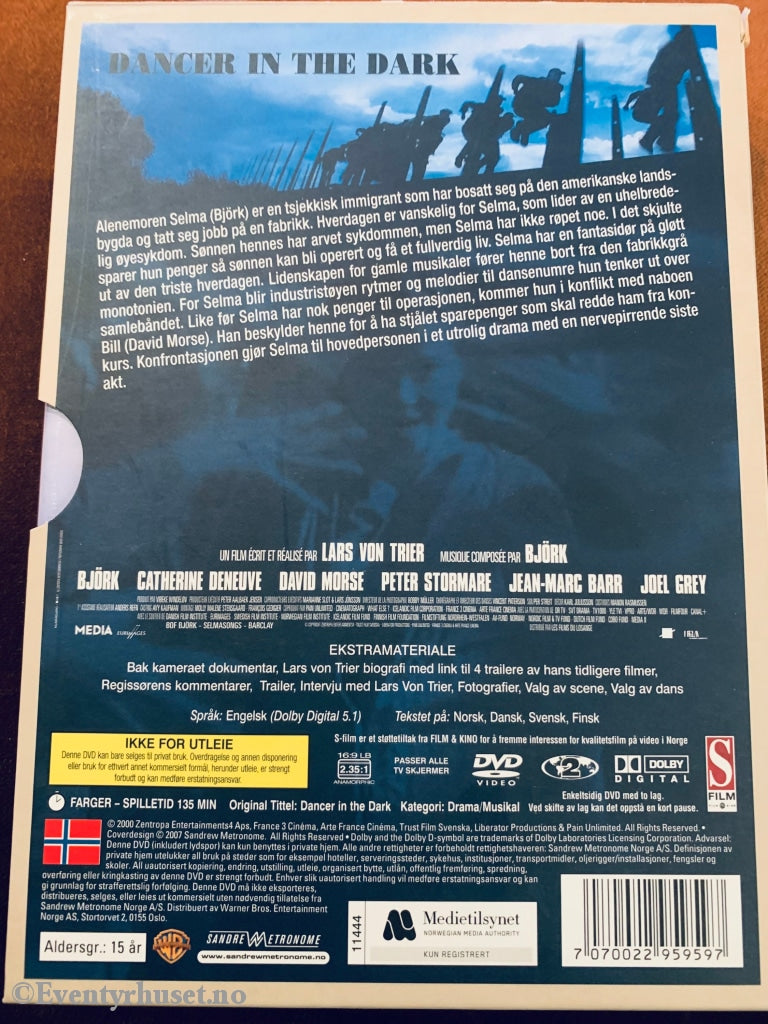 Lars Von Trier. 2000. Dancer In The Dark. Dvd Slipcase.