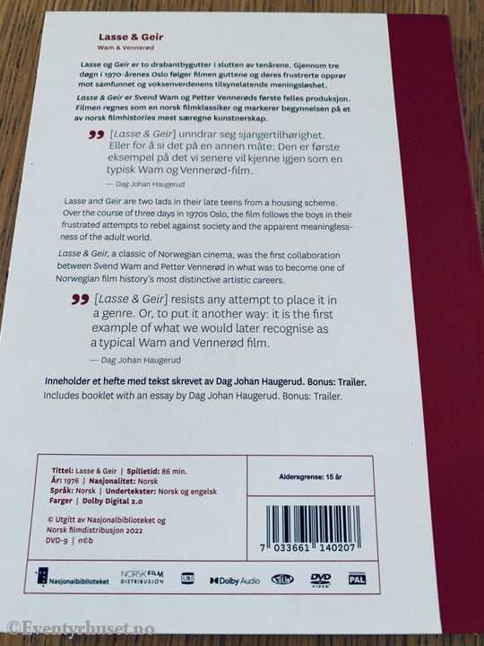 Lasse & Geir (1976). DVD.