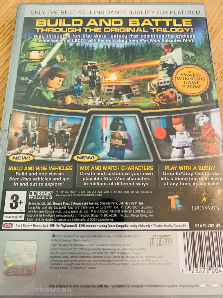 Lego Star Wars Ii. The Original Triology. Platinium Edition. Ps2. Ps2
