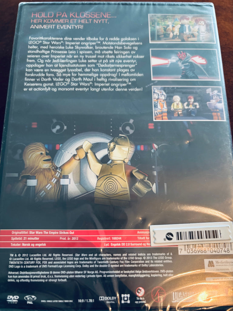 LEGO Star Wars – Imperiet Angriper. DVD. Ny i plast!