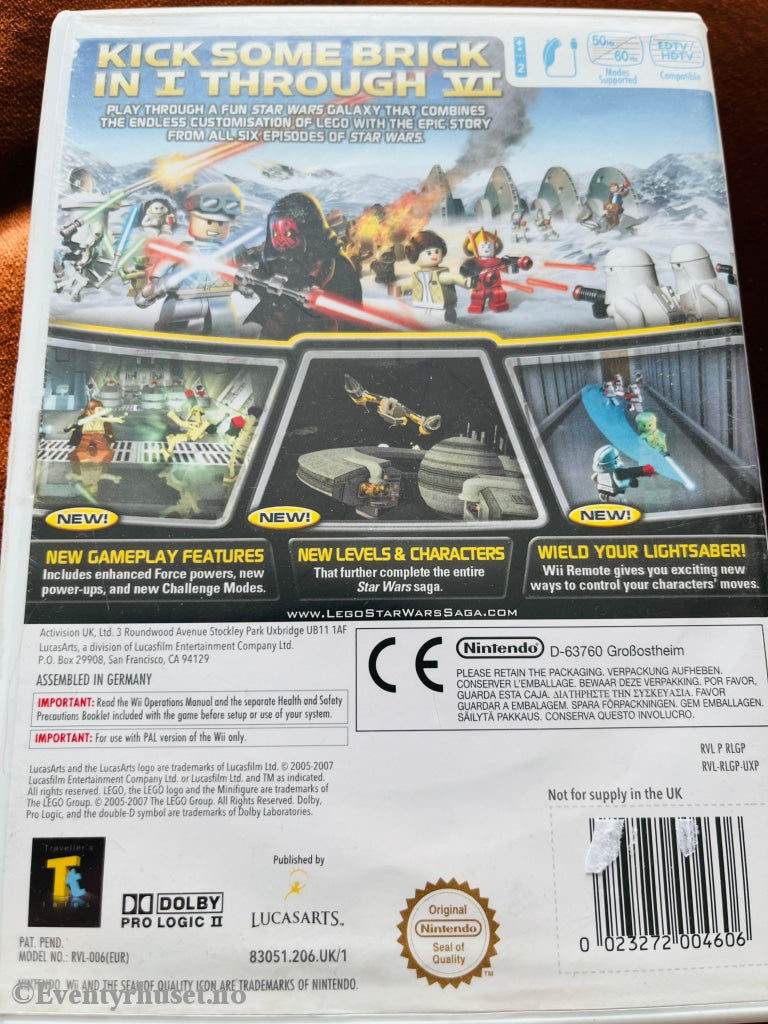 Lego Star Wars The Complete Saga. Nintendo Wii. Wii