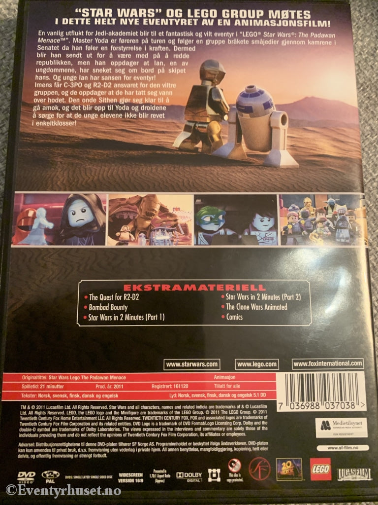 Lego: The Padwan Menace. 2011. Dvd. Dvd