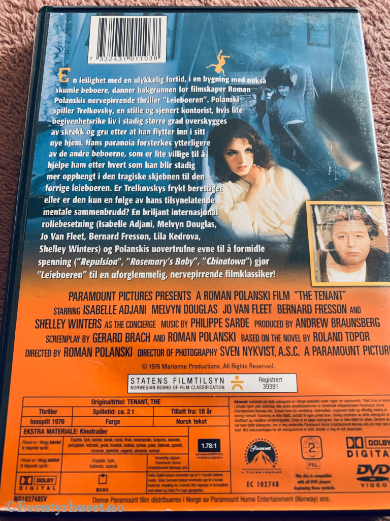 Leieboeren (The Tenant) (1976). DVD.