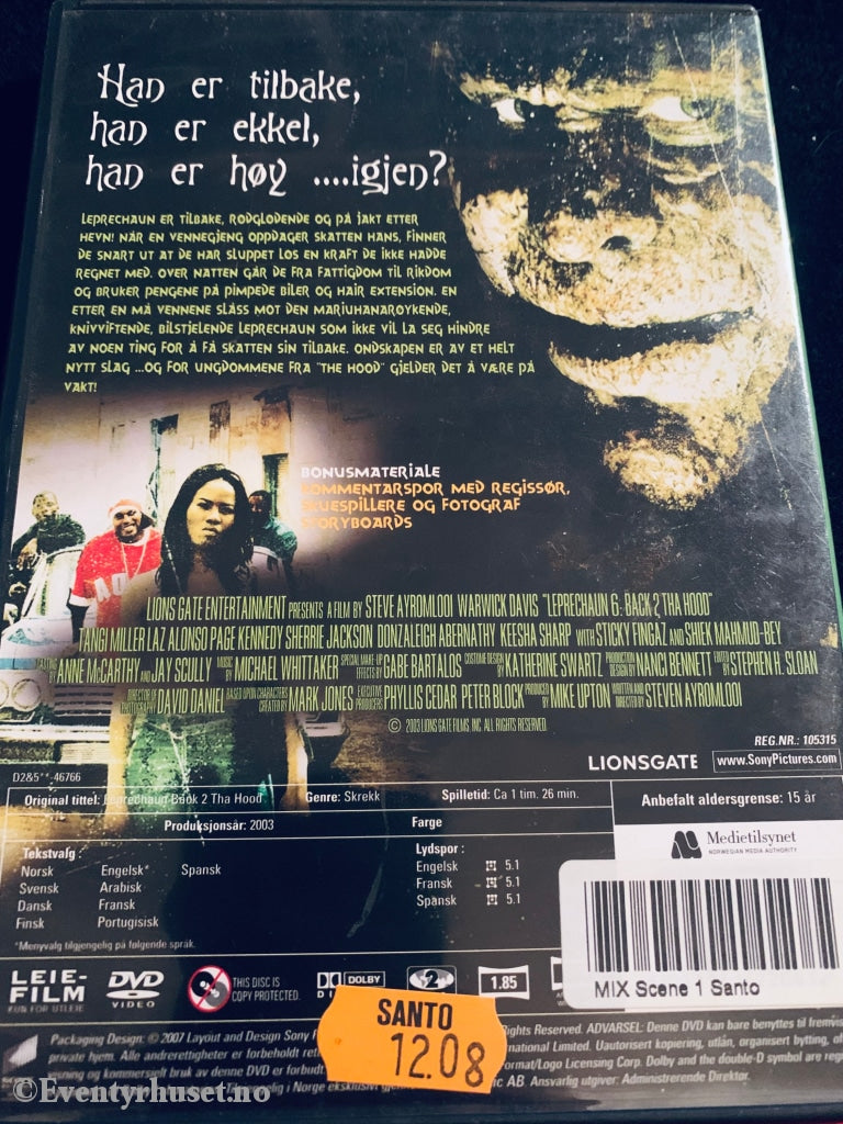 Leprechaun - Back 2 The Hood. Dvd Leiefilm.