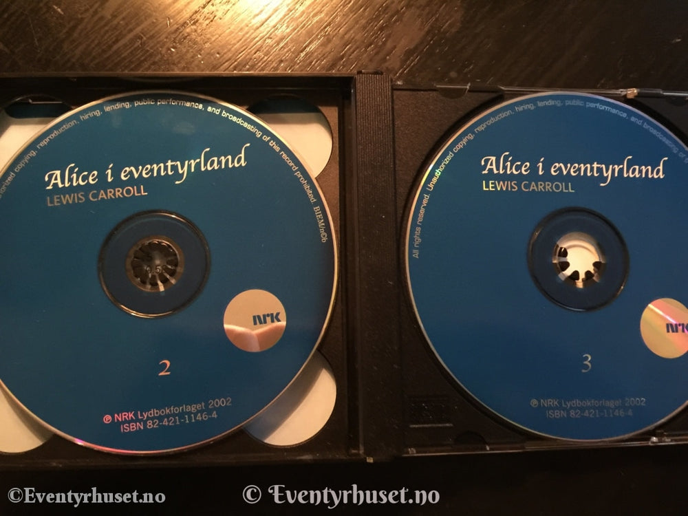 Lewis Caroll. 2002. Alice I Eventyrland. 2 X Cd. Lydbok