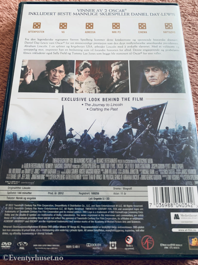 Lincoln (2012). DVD.