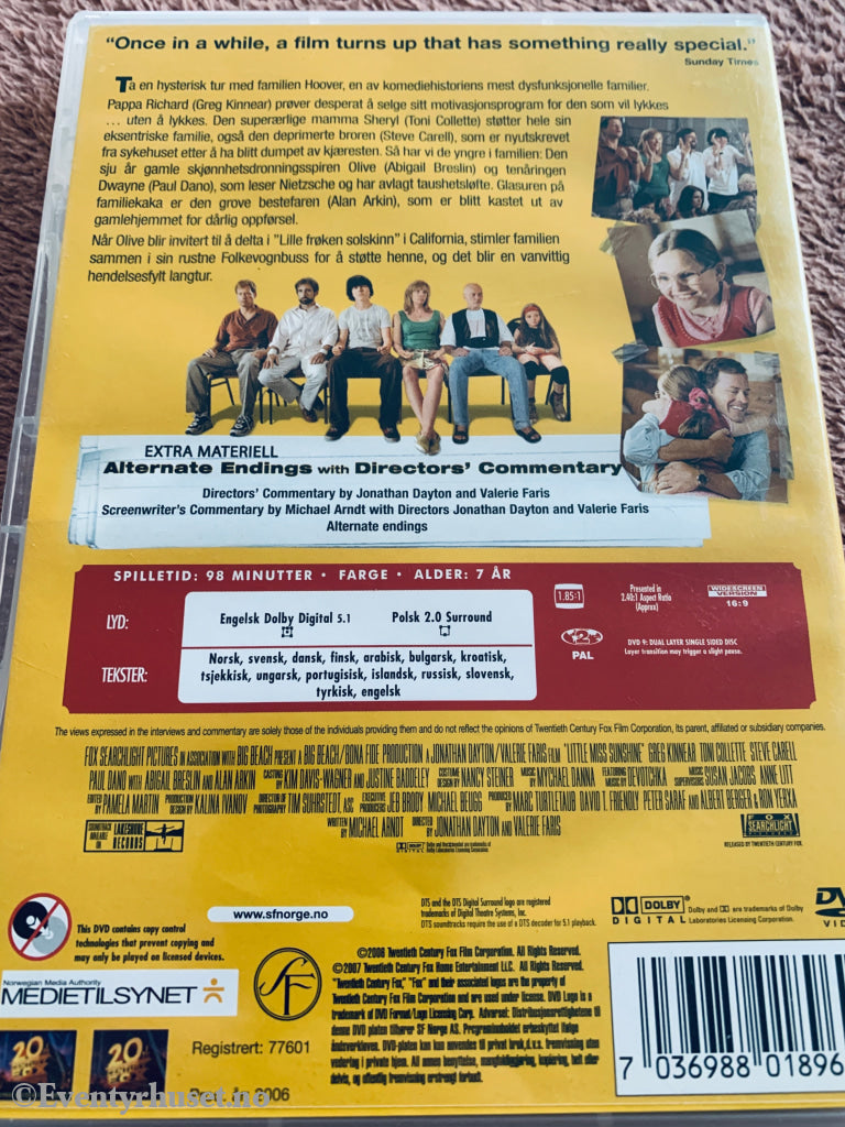 Little Miss Sunshine (2006). DVD.