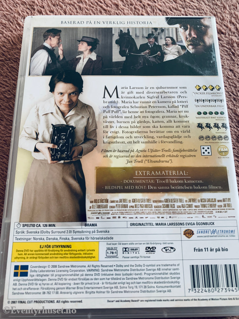 Maria Larssons eviga ögonblick (2008). DVD.