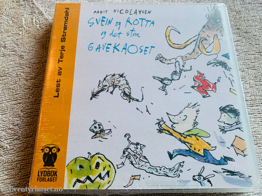 Marit Nicolaysen. 2005. Svein og Rotta og det store gavekaoset. Lydbok på CD. Ny i plast!
