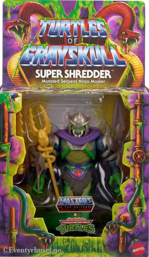 Masters of the Universe (MOTU) Origins Turtles of Grayskull Deluxe Super Shredder – Actionfigur. Ny og uåpnet!